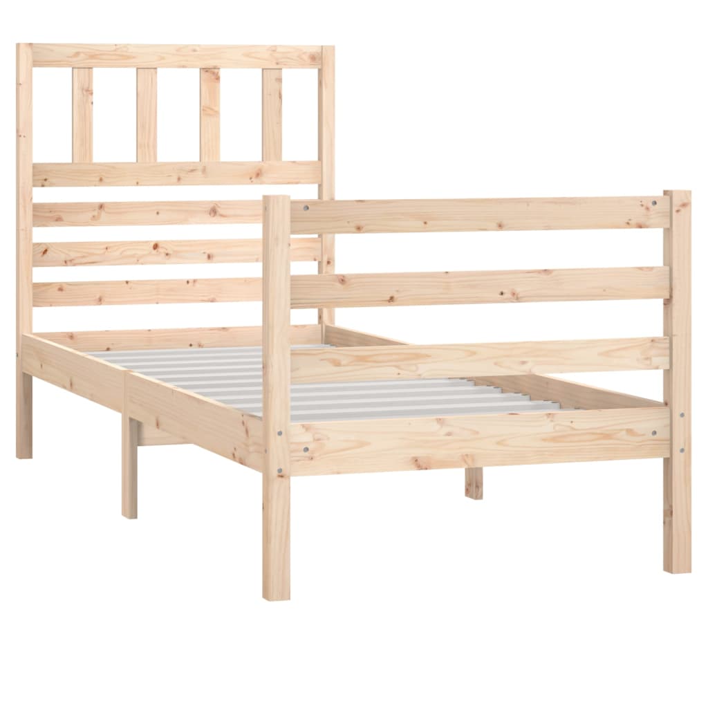 Estructura de cama sin colchón madera maciza 90x200 cm - Vetonek