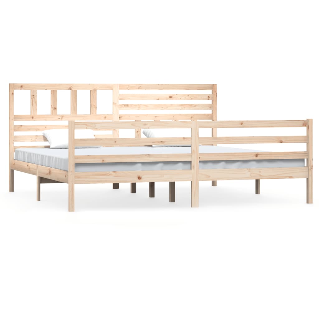 Estructura de cama sin colchón madera maciza 200x200 cm - Vetonek