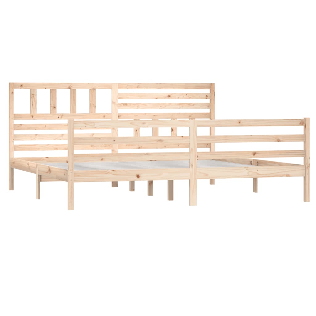 Estructura de cama sin colchón madera maciza 200x200 cm - Vetonek