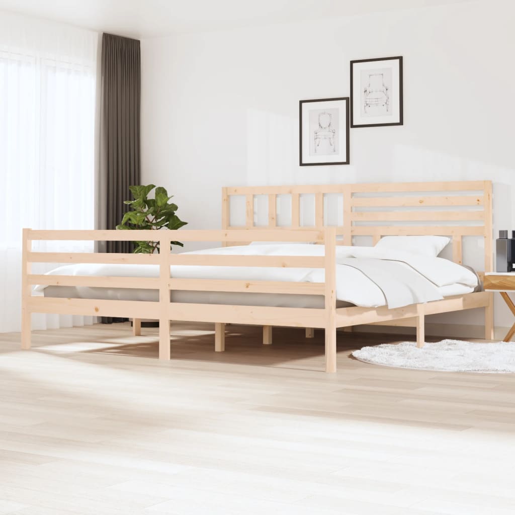 Vetonek Estructura de cama sin colchón madera maciza 200x200 cm