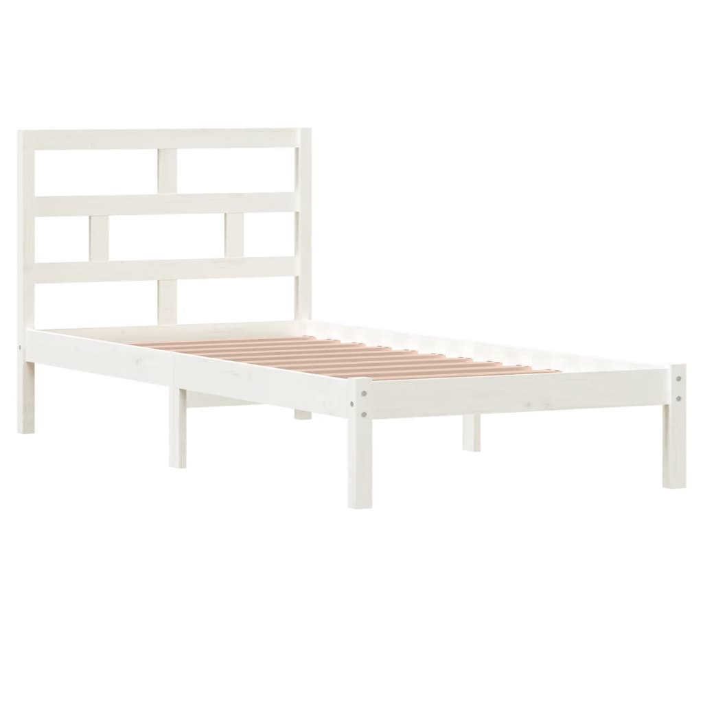 Estructura de cama madera maciza de pino blanco 90x200 cm - Vetonek