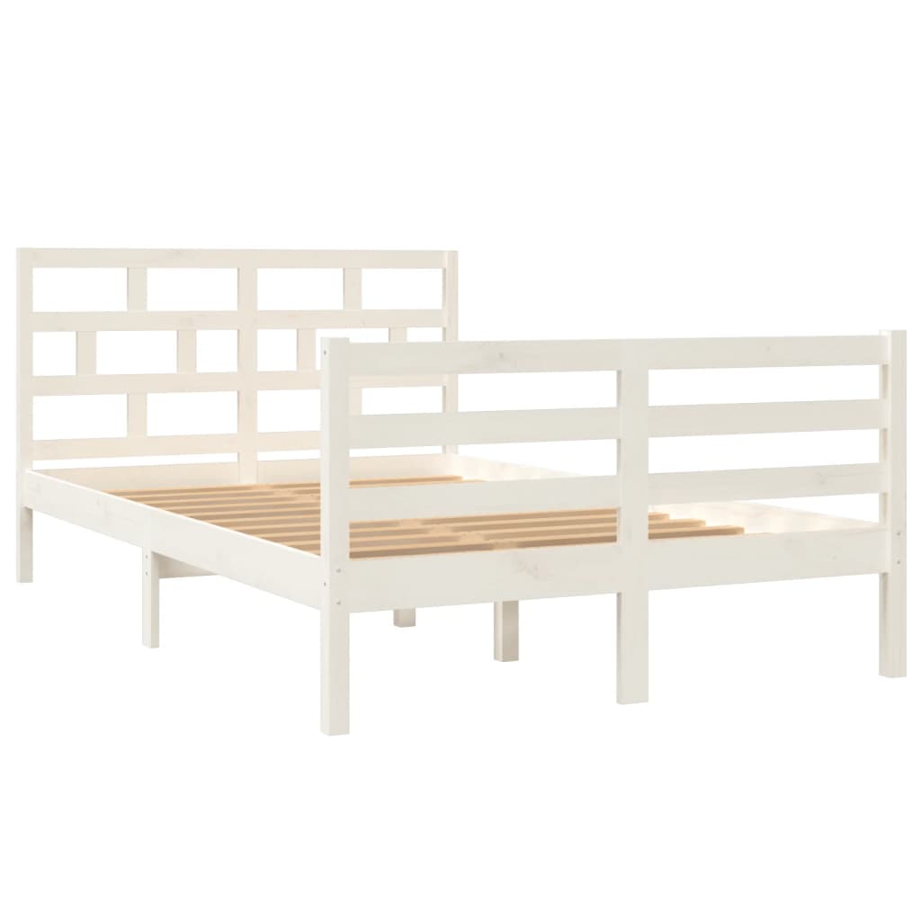 Estructura de cama madera maciza de pino blanco 120x200 cm - Vetonek