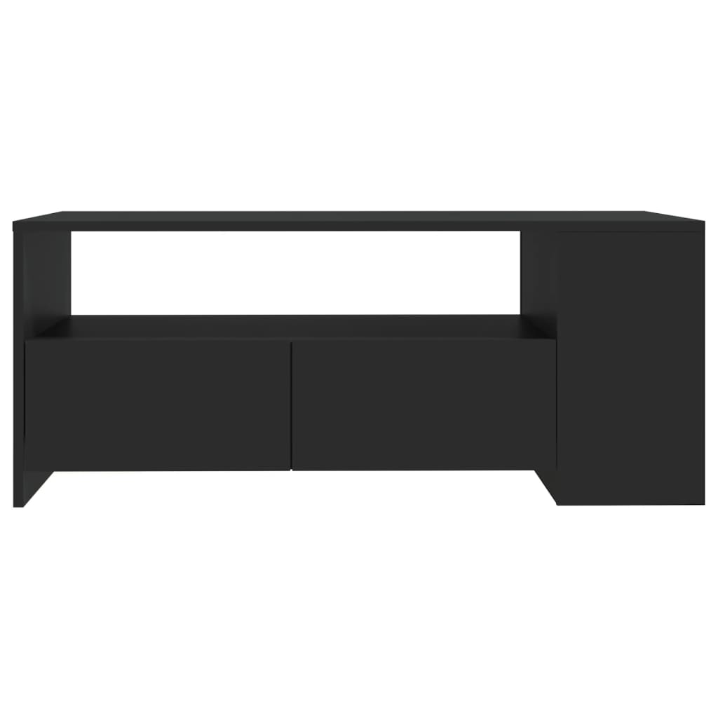 Tabella centrale in legno di ingegneria nera 102x55x42 cm