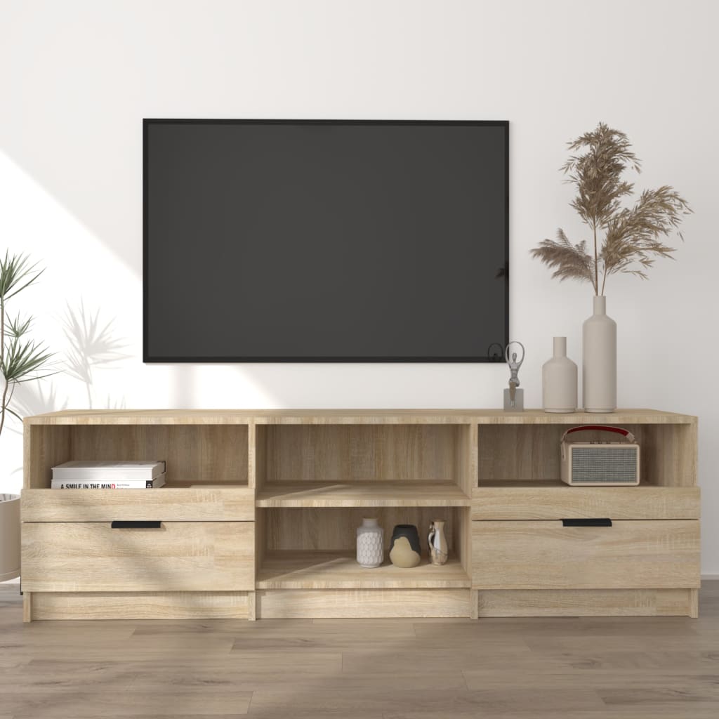 Vetonek Mueble de TV madera contrachapada roble Sonoma 150x33,5x45 cm