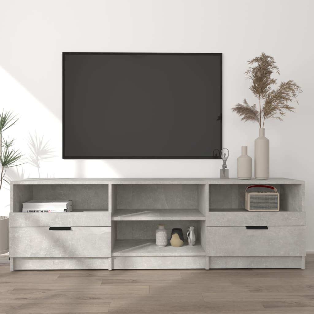 Vetonek Mueble de TV madera contrachapada gris hormigón 150x33,5x45 cm