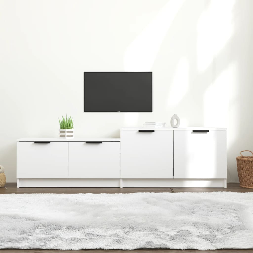 Vetonek Mueble para TV madera contrachapada blanco 158,5x36x45 cm