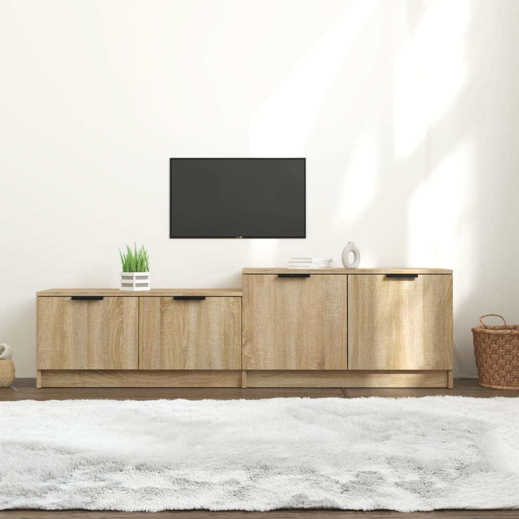 Vetonek Mueble de TV madera contrachapada roble Sonoma 158,5x36x45 cm