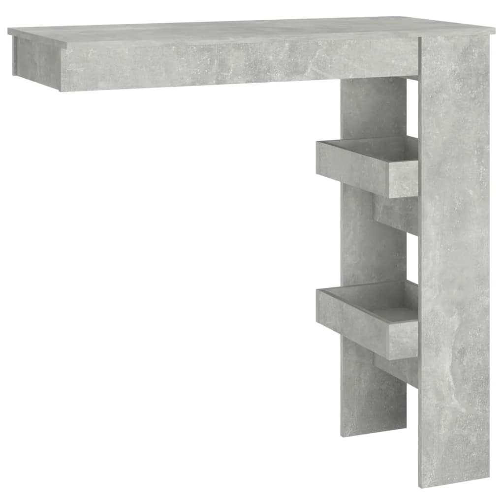 Mesa de bar de pared madera gris 102x45x103,5cm vidaXL