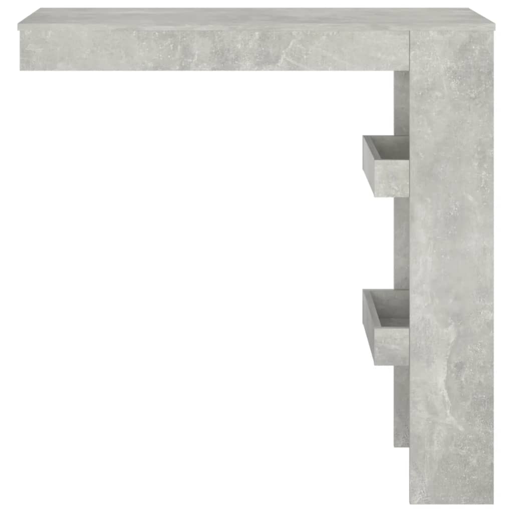 Mesa de bar de pared madera gris 102x45x103,5cm vidaXL