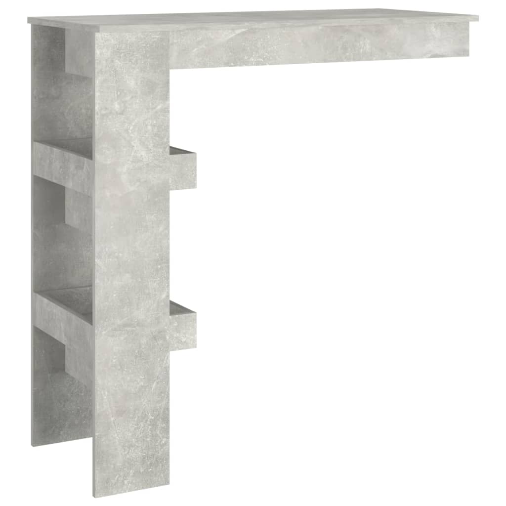 Mesa de bar de pared madera gris 102x45x103,5cm vidaXL