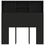 Mobili con testiera nera 100x19x103,5 cm v6433 - Vetonek