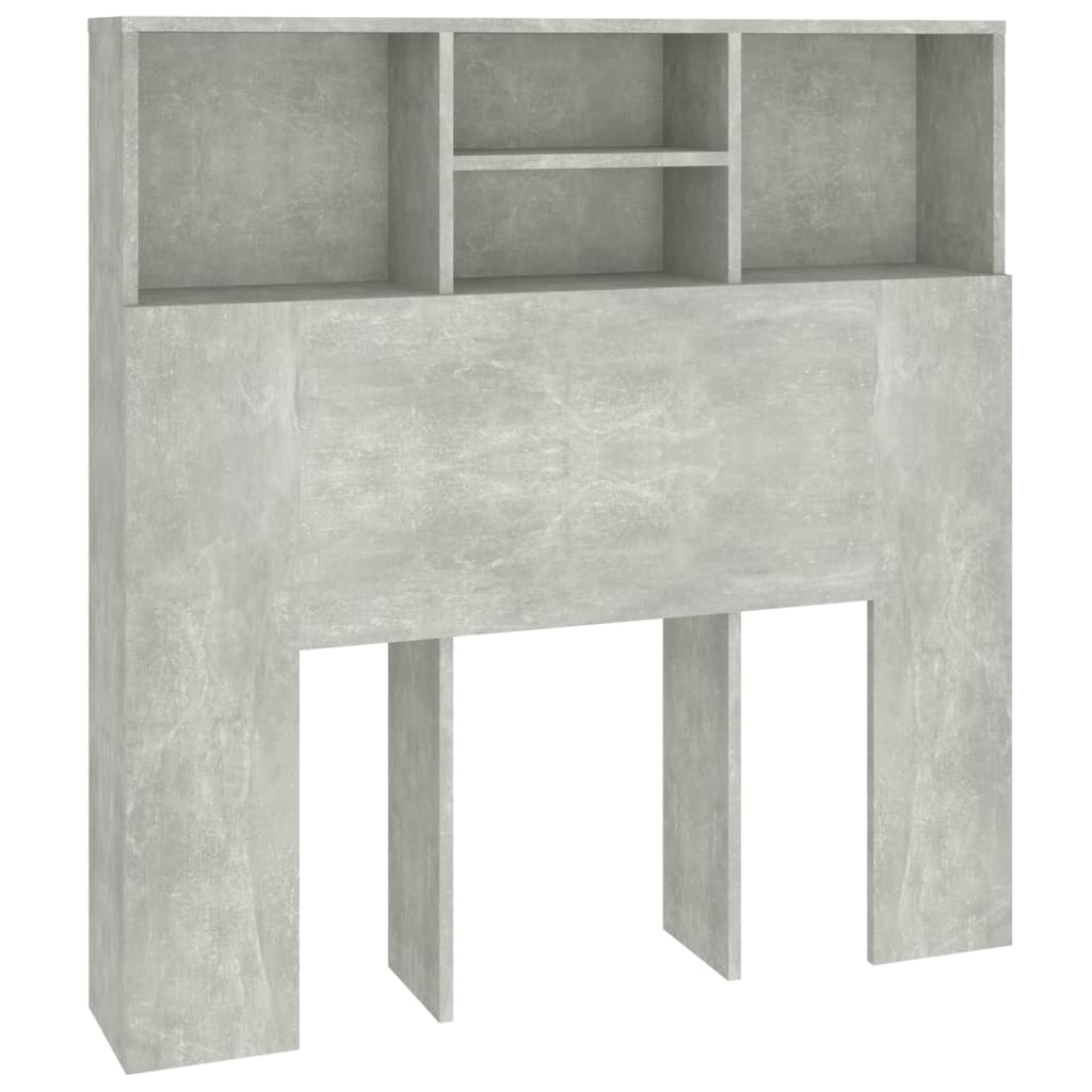 Mueble cabecero gris hormigón 100x19x103,5 cm vidaXL