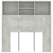 Mobile con testiera grigio cemento 100x19x103,5 cm - Vetonek