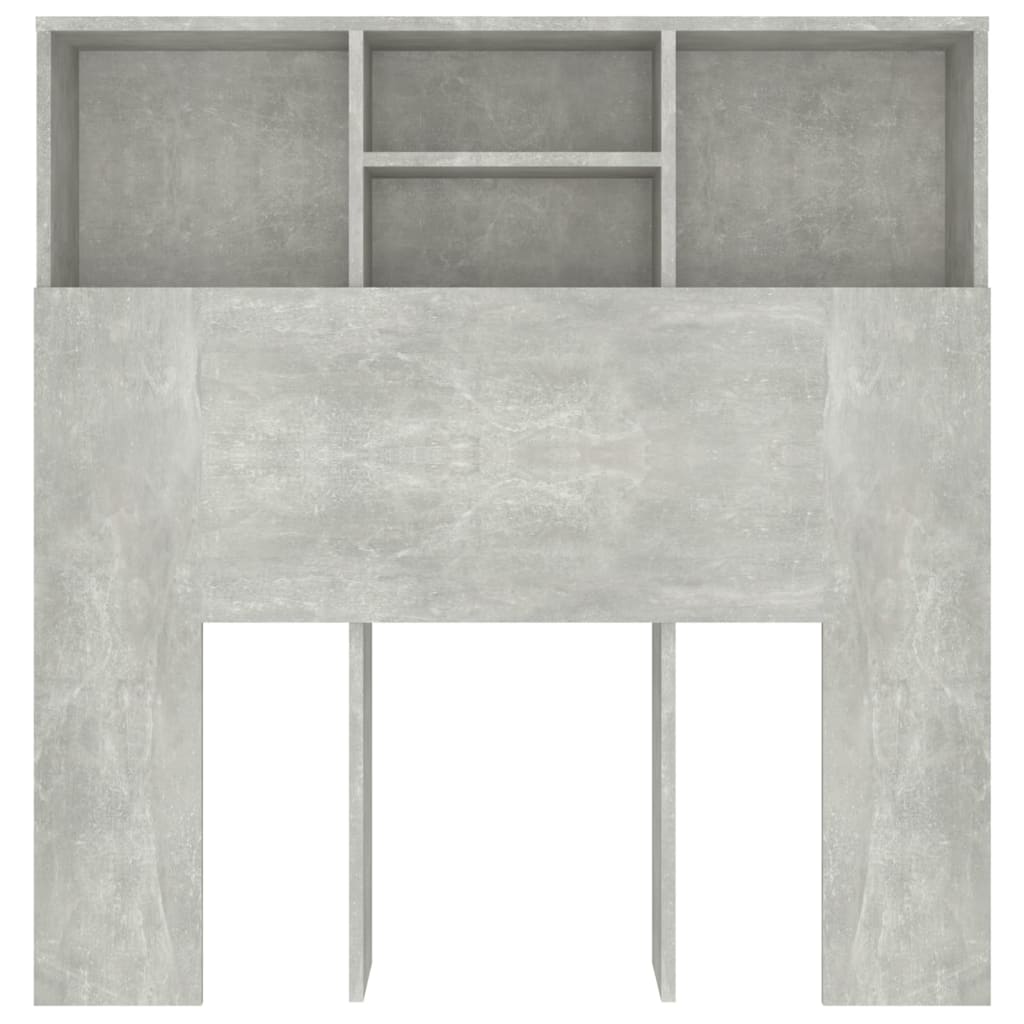 Mueble cabecero gris hormigón 100x19x103,5 cm vidaXL