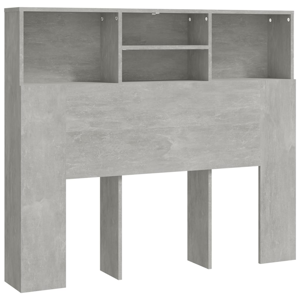 Mueble cabecero gris hormigón 120x19x103,5 cm vidaXL