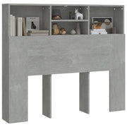 Mobile con testiera grigio cemento 120x19x103,5 cm v6518 - Vetonek