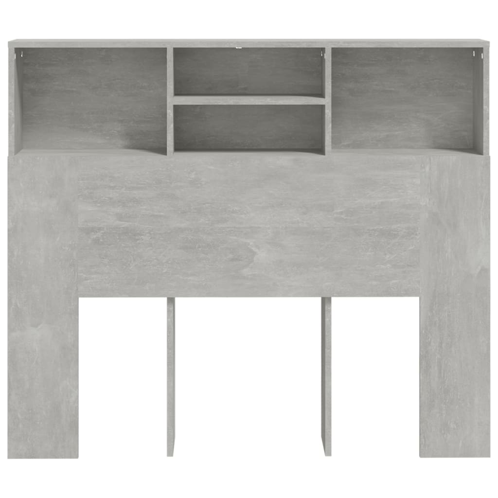 Mueble cabecero gris hormigón 120x19x103,5 cm vidaXL