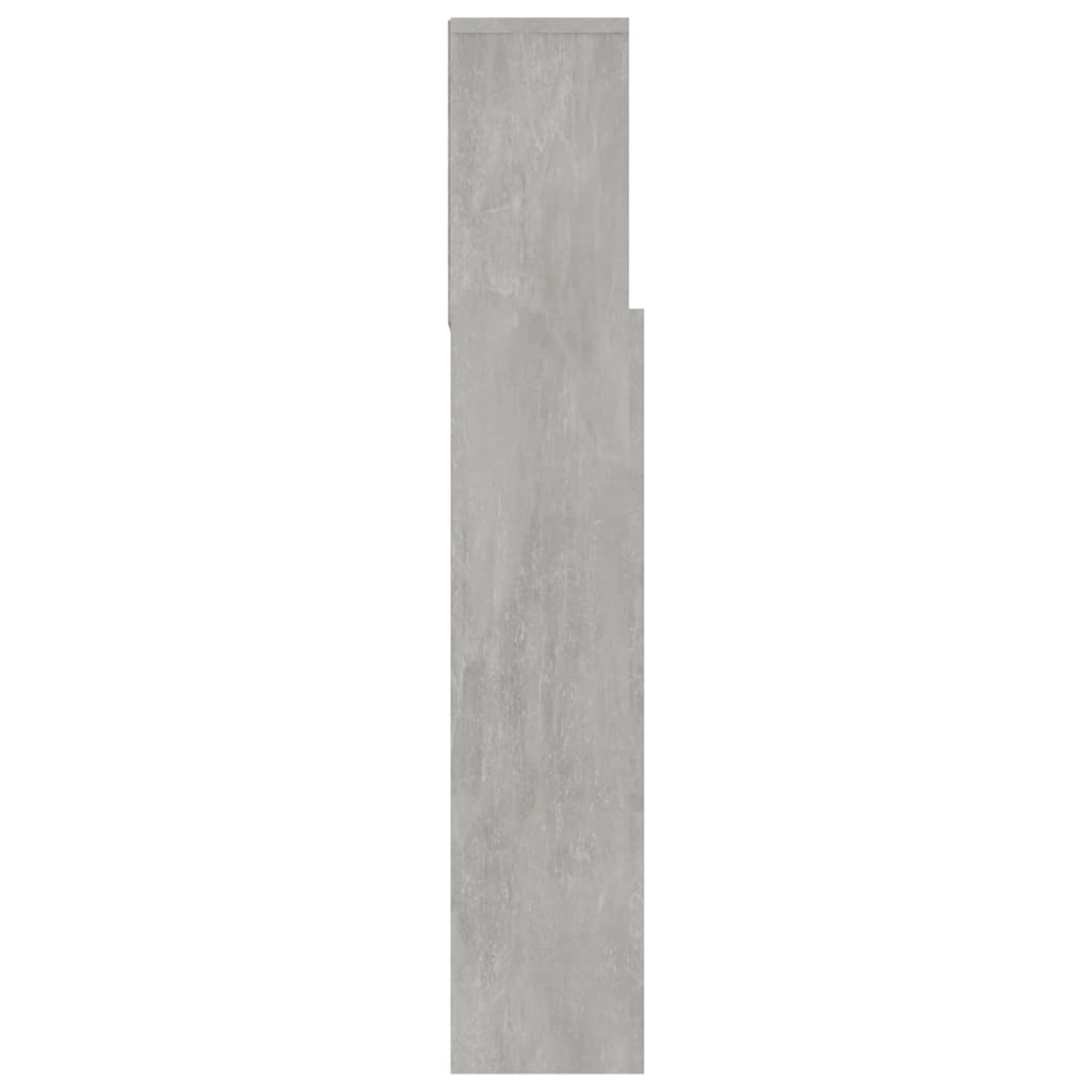 Mueble cabecero gris hormigón 120x19x103,5 cm vidaXL