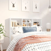Mobile testiera bianco lucido 120x19x103,5 cm v6532 Vetonek