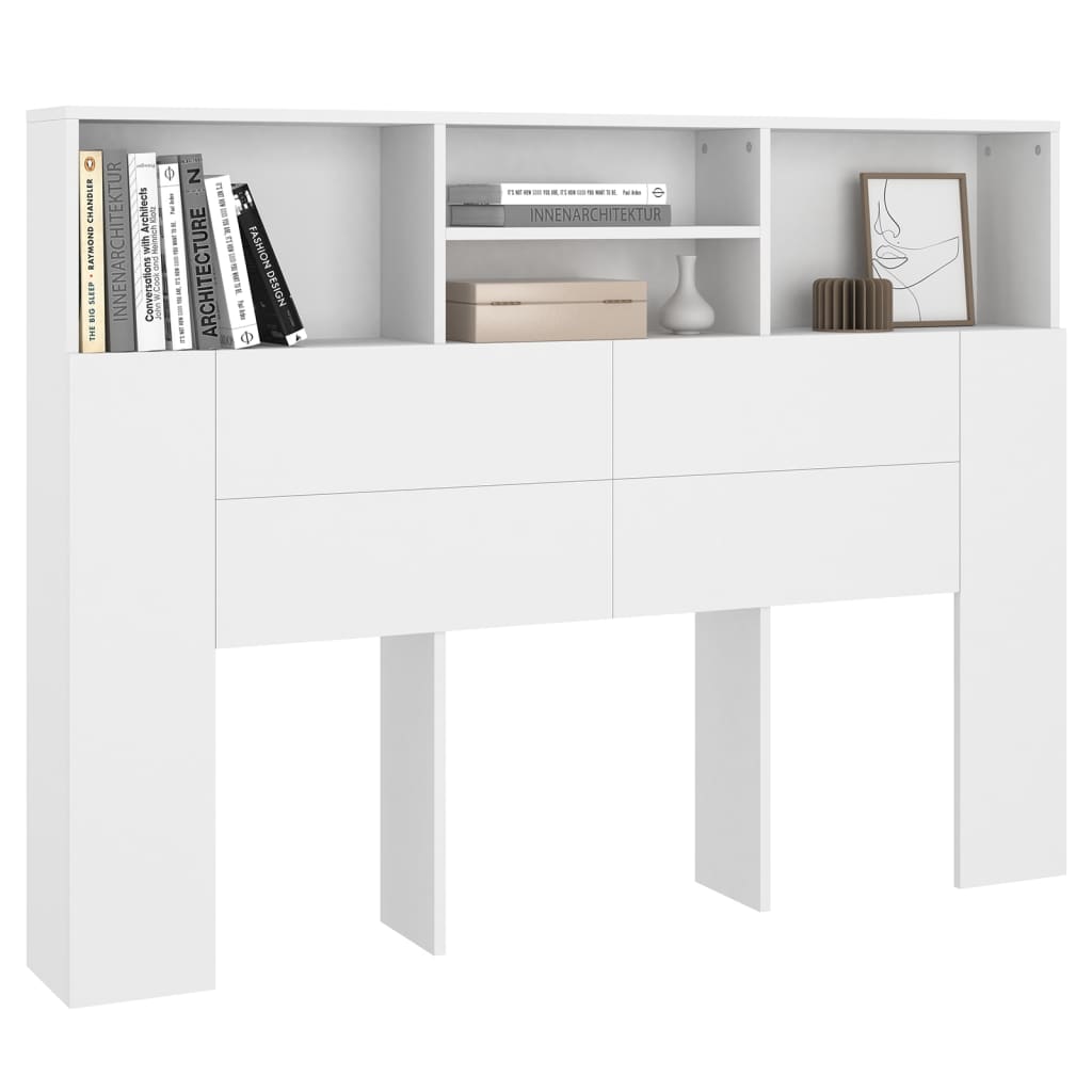 Mueble cabecero blanco 140x19x103,5 cm vidaXL