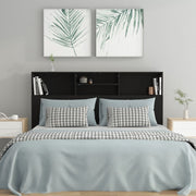 Mobile con testiera nera 160x19x103,5 cm v6617 - Vetonek