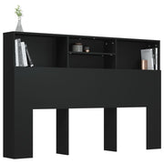 Mobile con testiera nera 160x19x103,5 cm v6617 - Vetonek