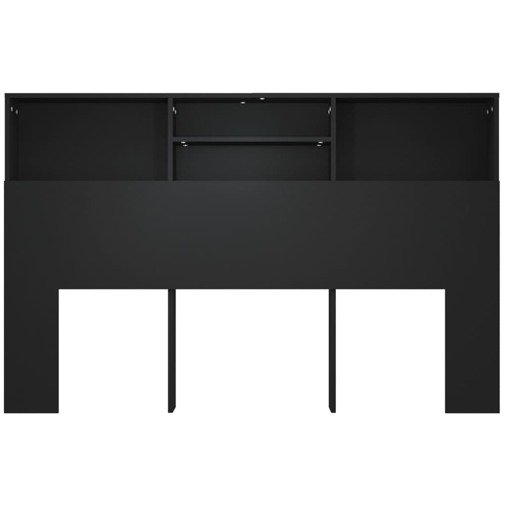 Mobile con testiera nera 160x19x103,5 cm v6617 - Vetonek