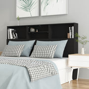Mobili con testiera nera 160x19x103,5 cm v6617 Vetonek