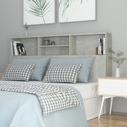 Mobile con testiera grigio cemento 160x19x103,5 cm v6631 Vetonek