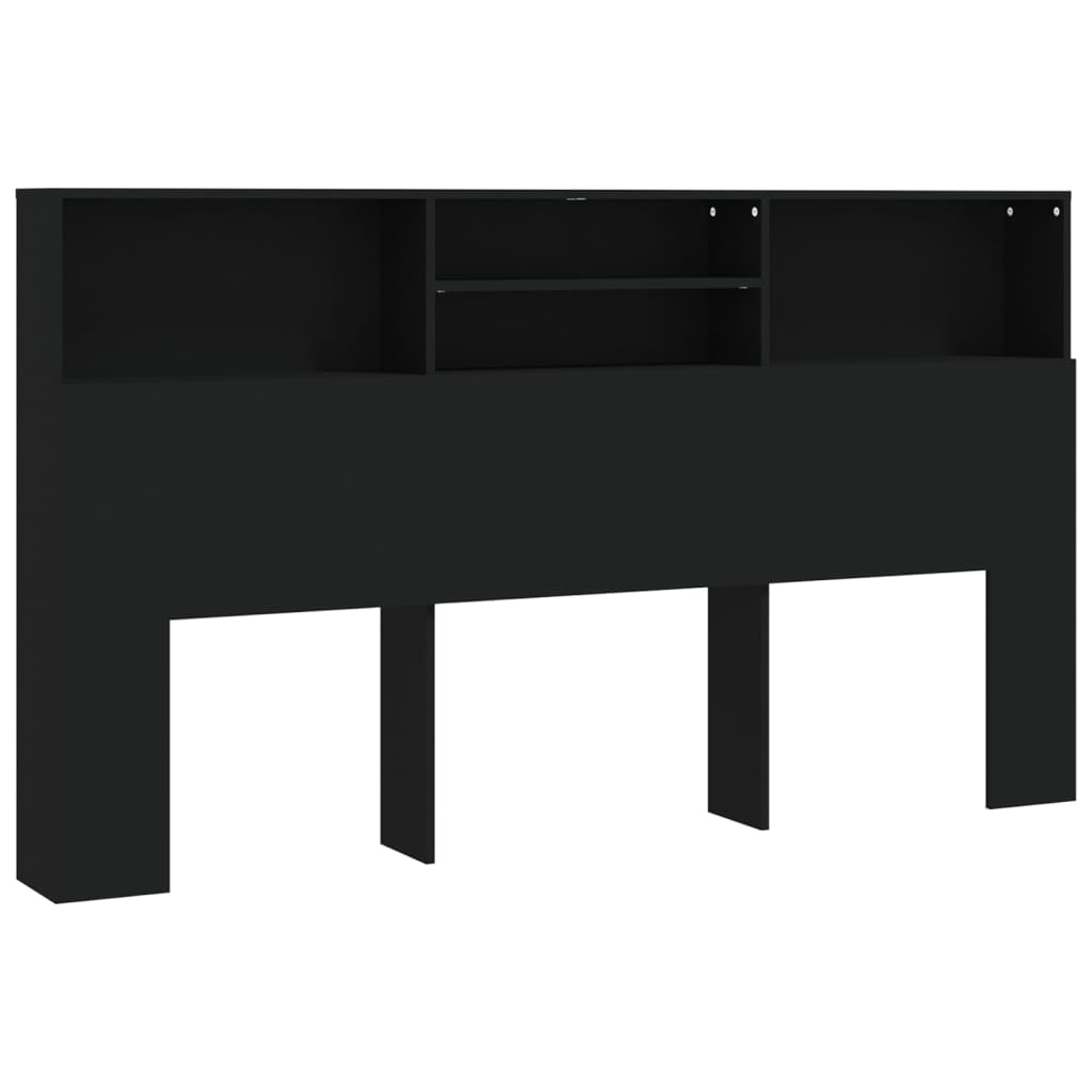 Mueble cabecero negro 180x19x103,5 cm vidaXL