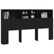 Mobile con testiera nera 180x19x103,5 cm v6679 - Vetonek