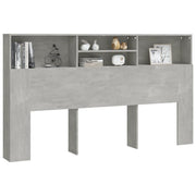 Mobile con testiera grigio cemento 180x19x103,5 cm v6693 - Vetonek