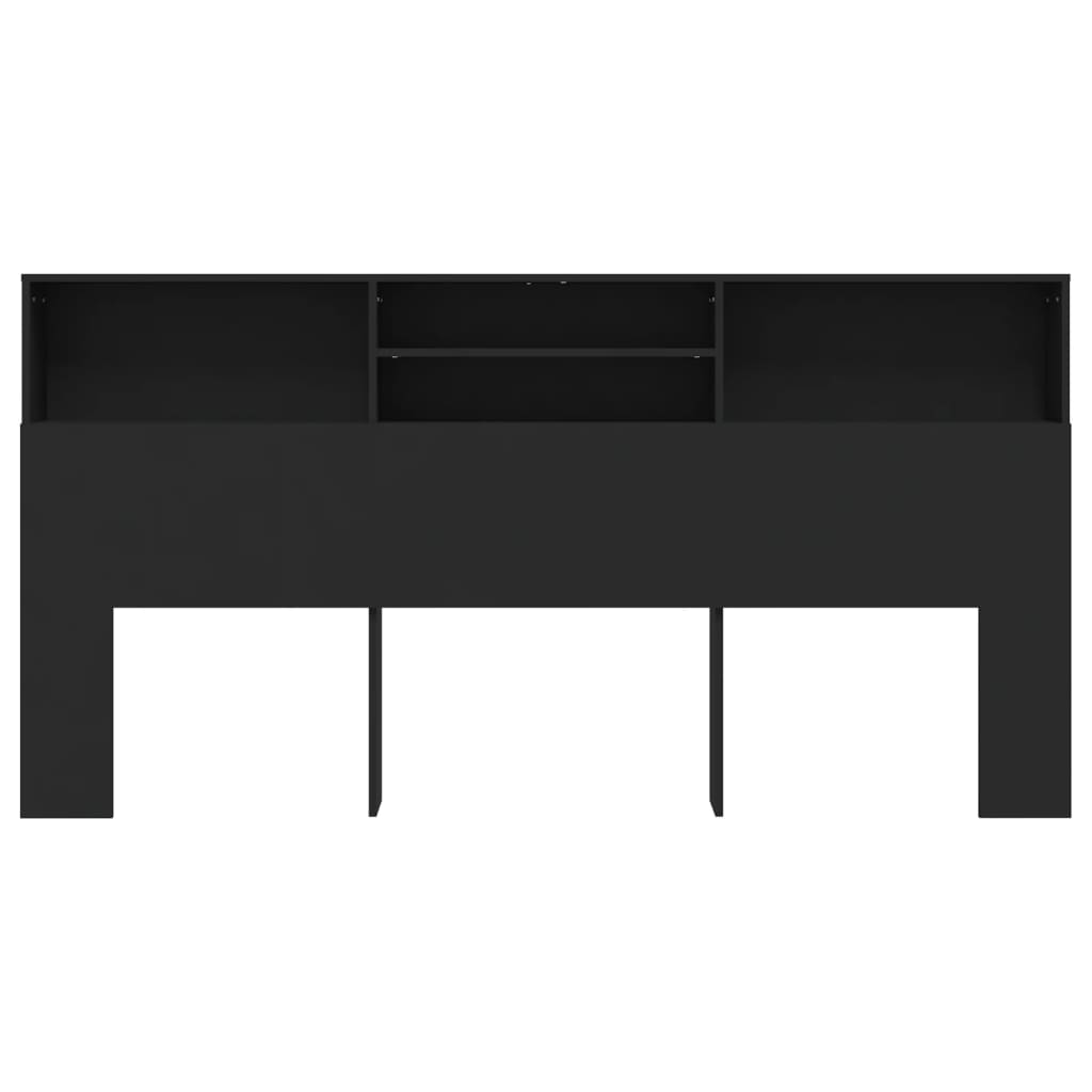 Mobile con testiera nera 200x19x103,5 cm v6730 - Vetonek
