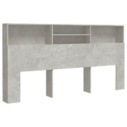 Vetonek Mobile con testiera grigio cemento 200x19x103,5 cm