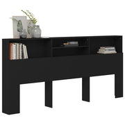 Mobile con testiera nera 220x19x103,5 cm v6792 - Vetonek