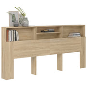 Mobile con testiera in rovere Sonoma 220x19x103,5 cm v6808 - Vetonek