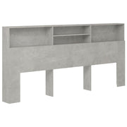 Vetonek Mobile con testiera grigio cemento 220x19x103,5 cm