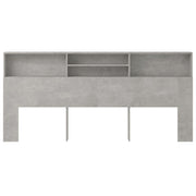 Mobile con testiera grigio cemento 220x19x103,5 cm v6815 - Vetonek