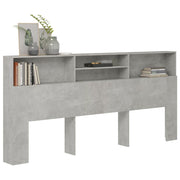 Mobile con testiera grigio cemento 220x19x103,5 cm v6815 - Vetonek