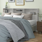 Mobili con testiera grigio cemento 220x19x103,5 cm v6815 Vetonek