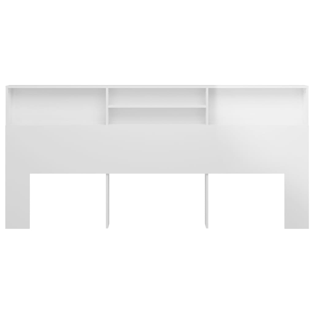 Mueble cabecero blanco brillante 220x19x103,5 cm vidaXL