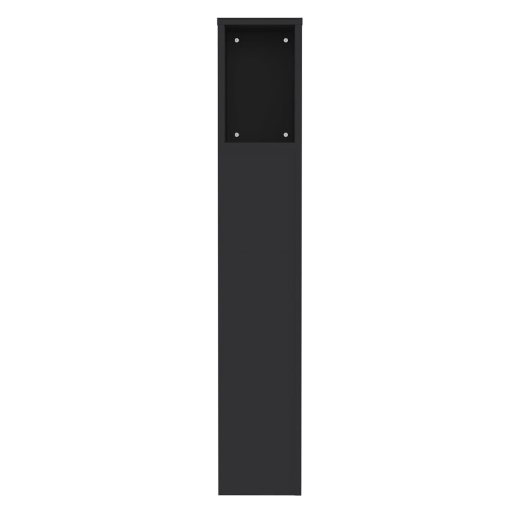 Mobili con testiera nera 100x18,5x104,5 cm - Vetonek