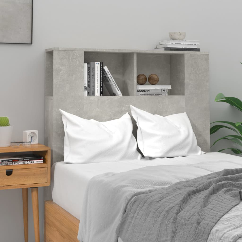 Mobile con testiera grigio cemento 100x18,5x104,5 cm v6877 Vetonek