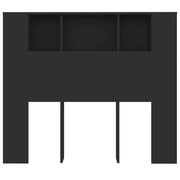 Mobile con testiera nera 120x18,5x102,5 cm v6914 - Vetonek