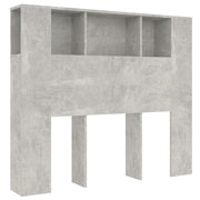 Vetonek Mobile con testiera grigio cemento 120x18,5x102,5 cm