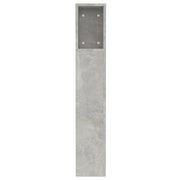 Mobile con testiera grigio cemento 120x18,5x102,5 cm v6938 - Vetonek