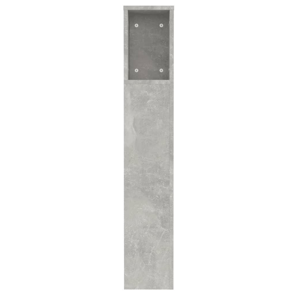 Mobile con testiera grigio cemento 120x18,5x102,5 cm v6938 - Vetonek