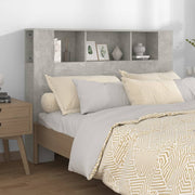 Mobile con testiera grigio cemento 140x18,5x104,5 cm v6990 Vetonek