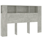 Vetonek Mobile con testiera grigio cemento 160x18,5x104,5 cm