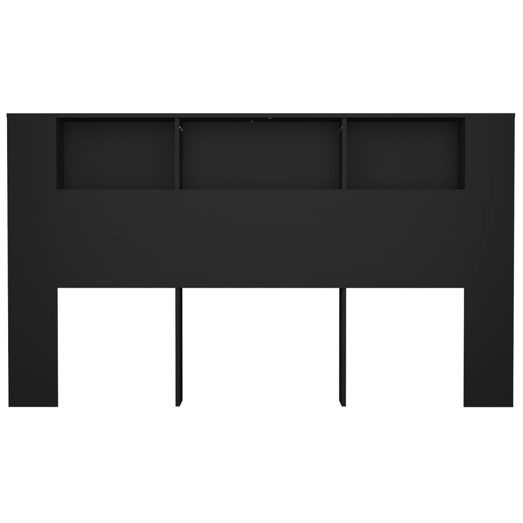 Mueble cabecero negro 180x18,5x104,5 cm vidaXL